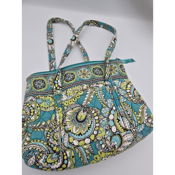 Vera Bradley Little Mandy Handbag‎ in PEACOCK - Retired Vintage Pattern EUC - Picture 1 of 4